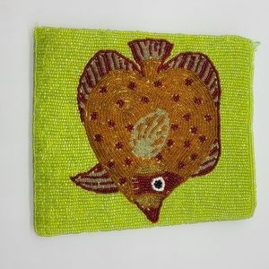 ERMO beaded zipper bag fish